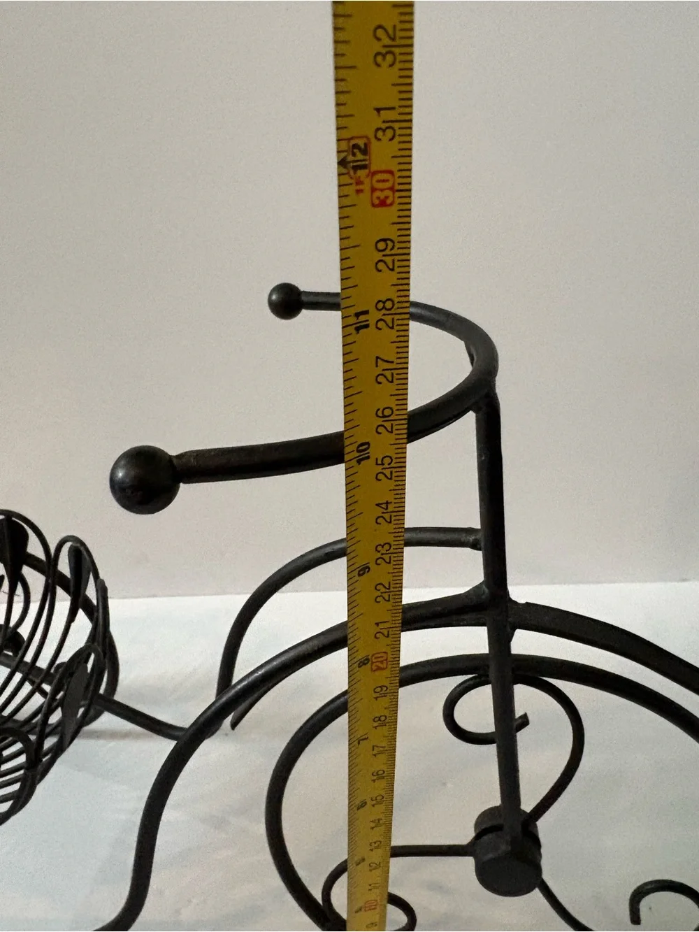 Black Wrought Iron Tricycle Decorative Plant Holder